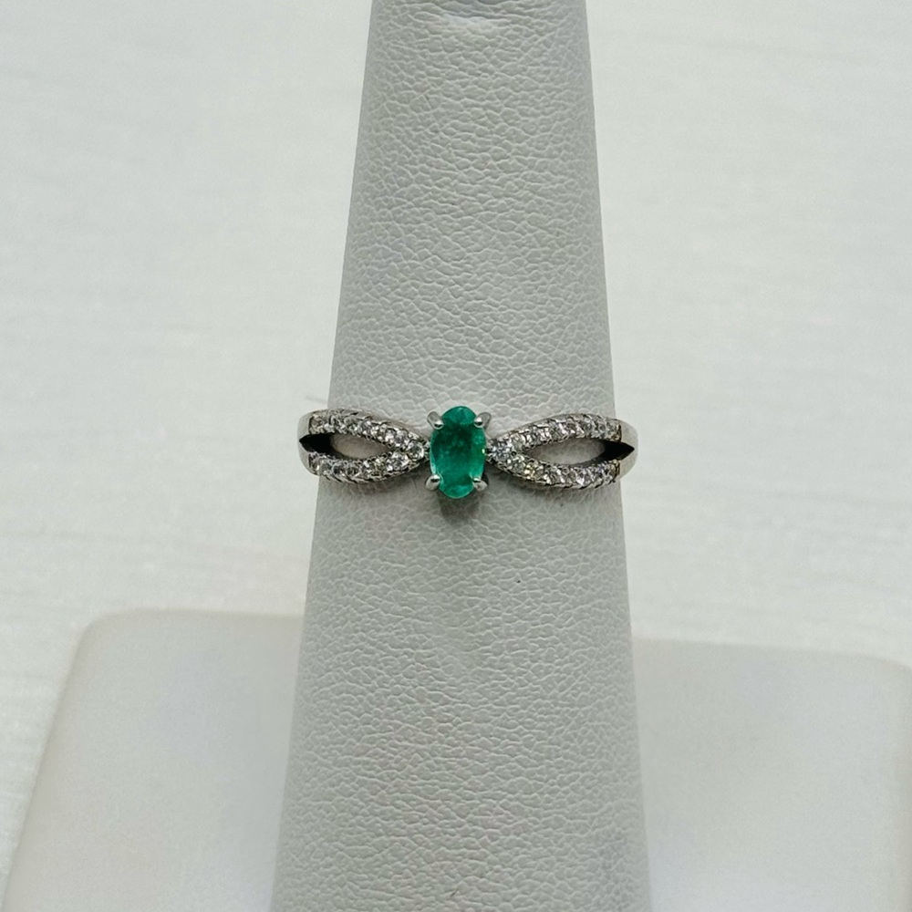 Emerald Adjustable Ring - image 2